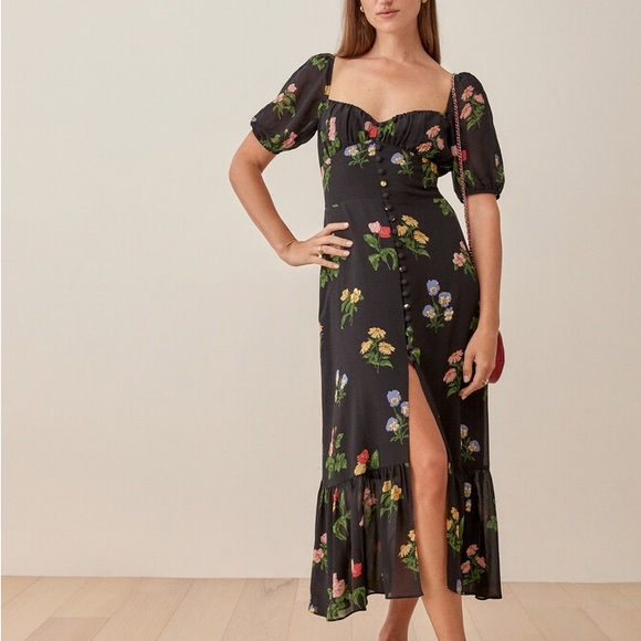 1HR SALE ⚡Reformation Charlee Dress (Night Bloom)